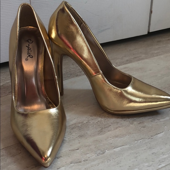 Charlotte Russe Shoes - Gold heels!